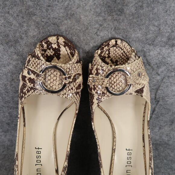 Jon Josef Shoes Womens 8.5 Pumps Fashion Leather Peep Toe Stiletto Snakeskin - Picture 10 of 16